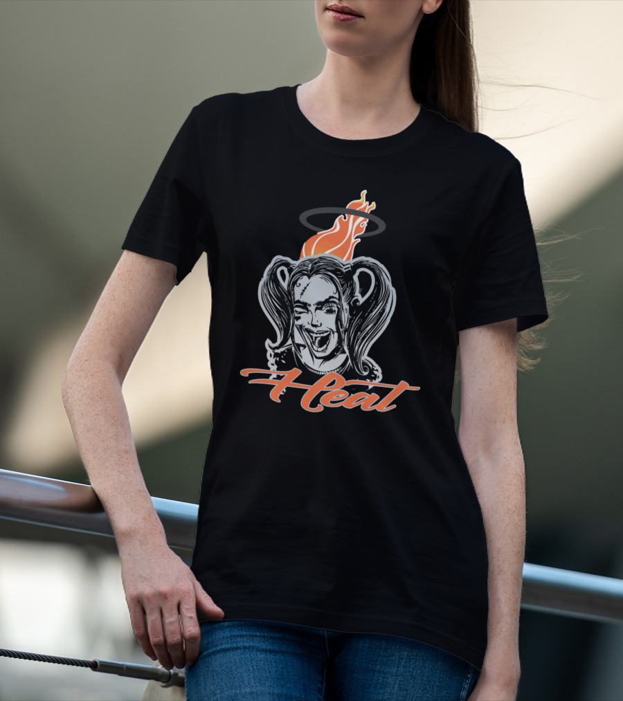 Harley Quinn Inspired Heat Fans Flame Halo T-Shirt