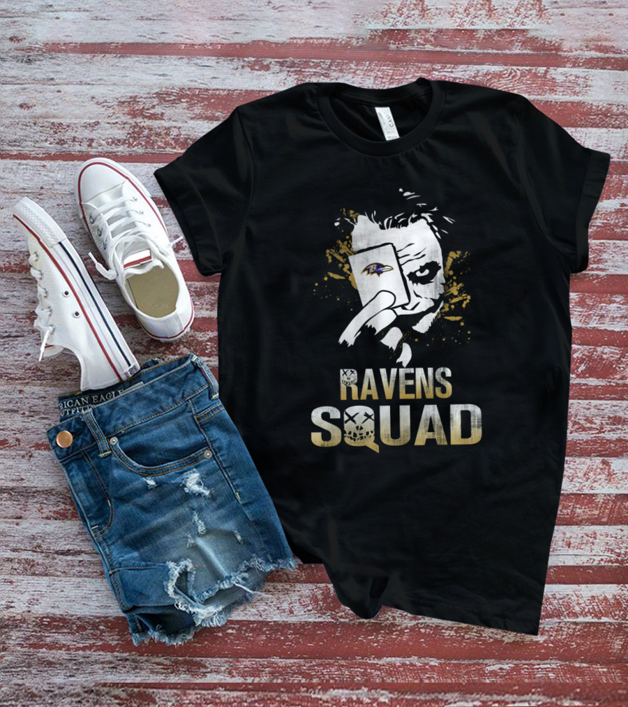 Ravens Squad Joker Baltimore Ravens Playing Card T-Shirt