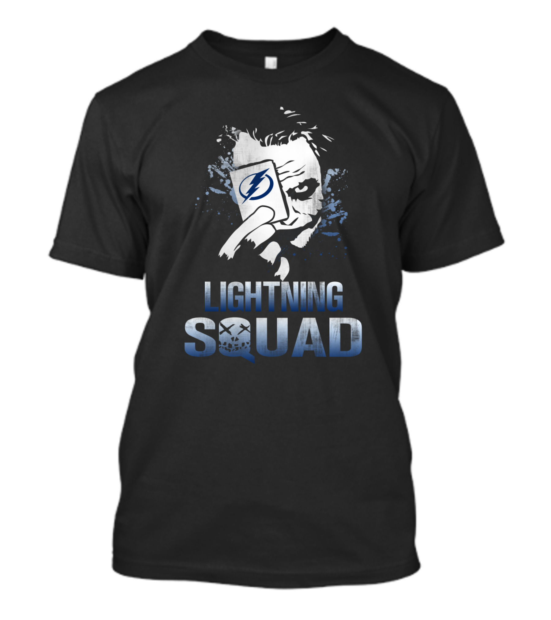 Lightning Squad Joker Card And Tampa Bay Lightning Logo Iconic Fusion T-Shirt