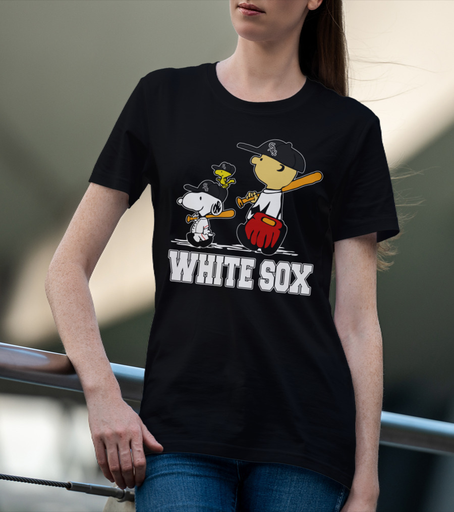 Snoopy Woodstock White Sox Fans T-Shirt