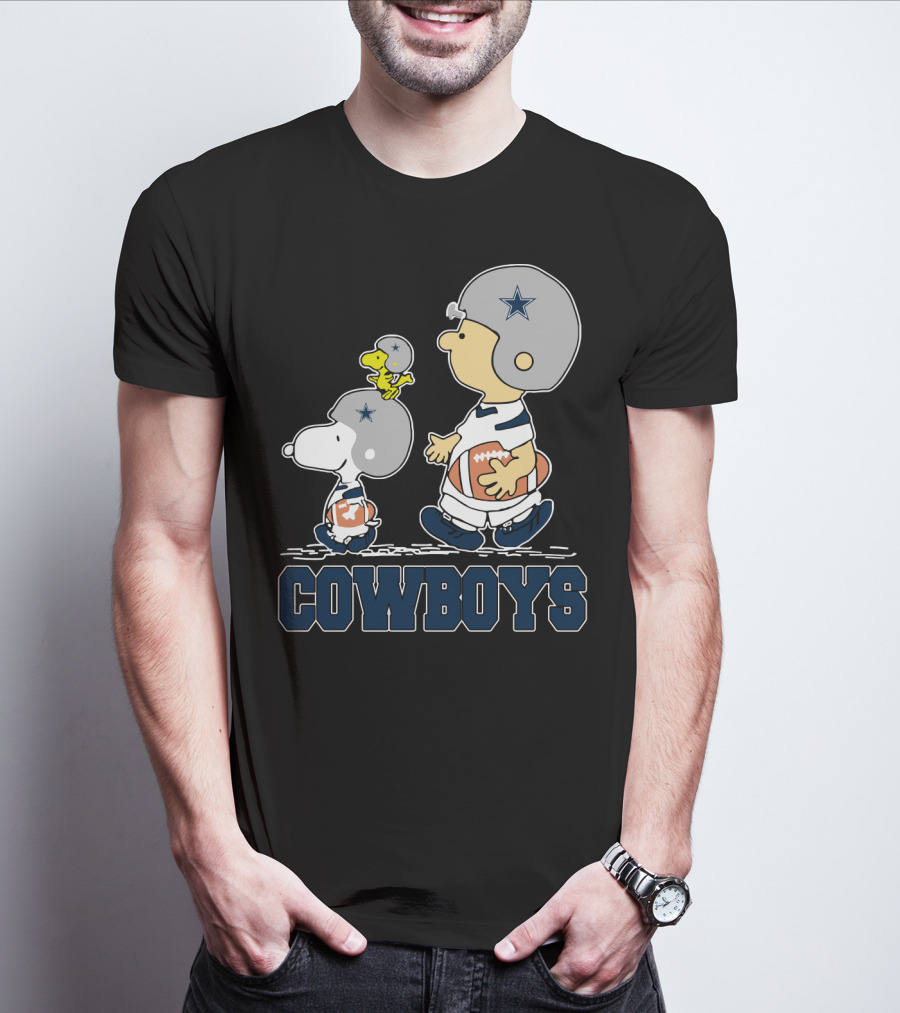 Snoopy Peanuts Dallas Cowboys Football Fans T-Shirt