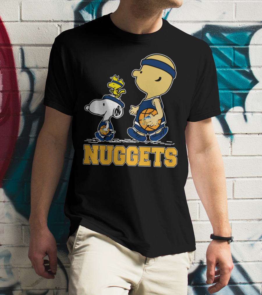 Snoopy Woodstock And Nuggets Basketball Fans T-Shirt