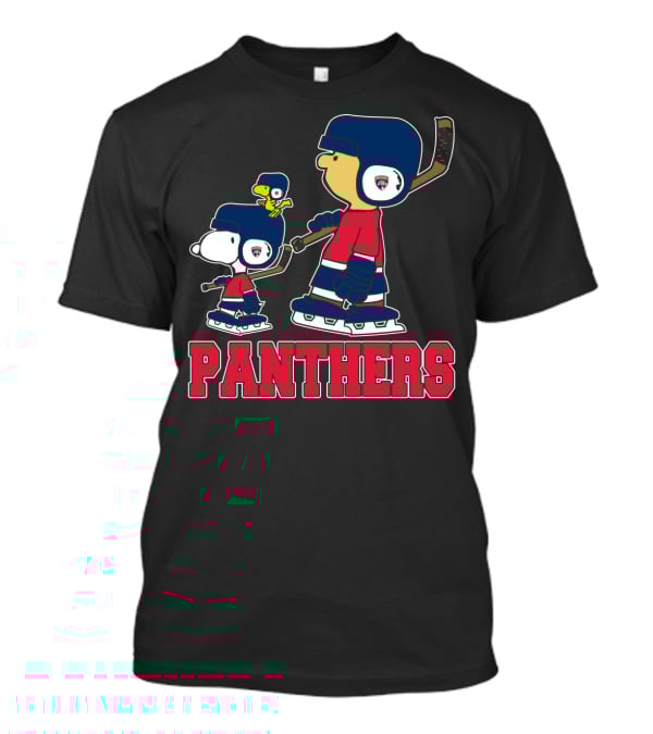Snoopy And Woodstock With Florida Panthers Hockey Fan Characters T-Shirt