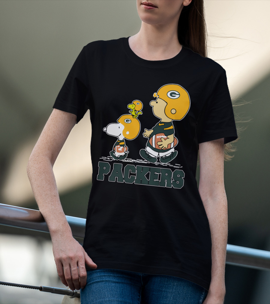Packers Snoopy And Woodstock Football Fans T-Shirt
