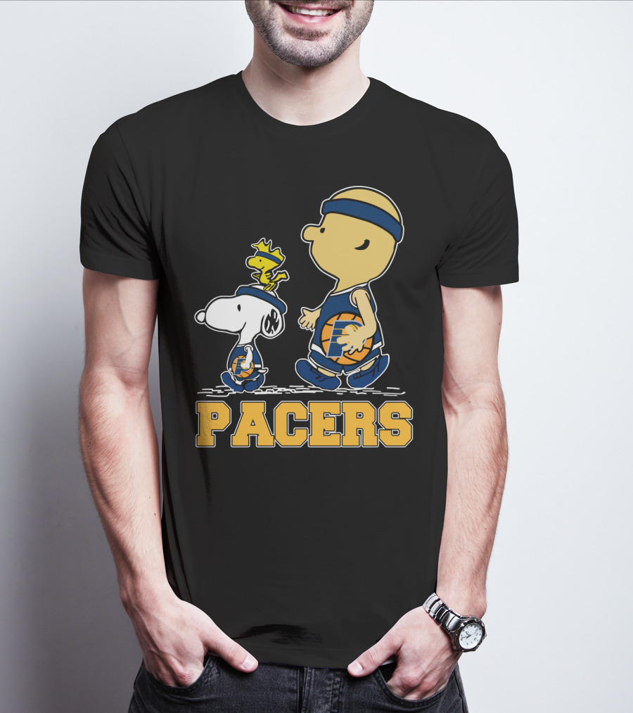 Snoopy And Woodstock Pacers Basketball Fans T-Shirt