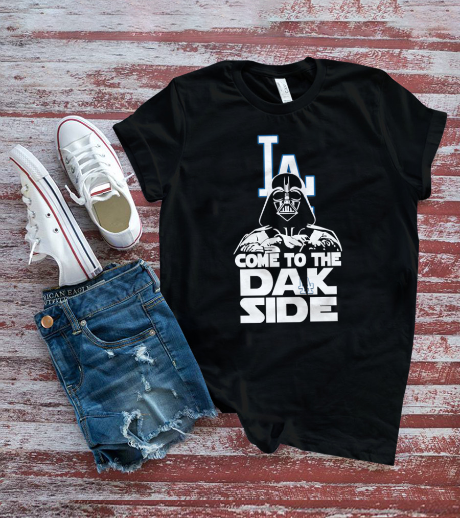 Darth Vader Come To The Dark Side Los Angeles Dodgers LA T-Shirt