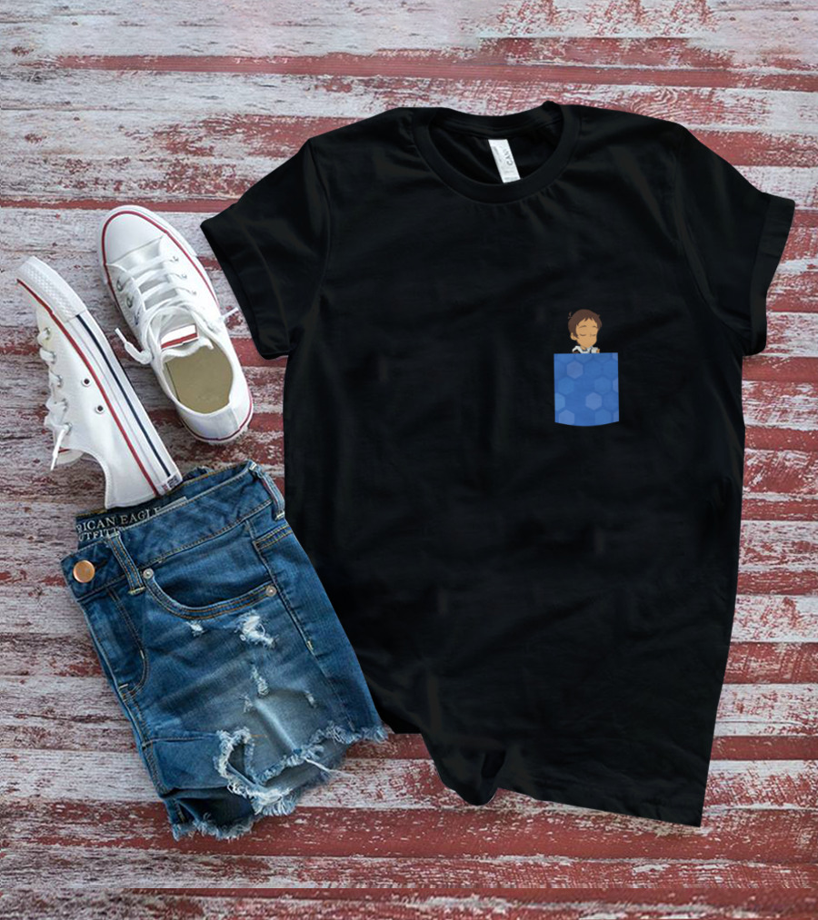 Voltron Legendary Defender Dreamworks Lance Blue Hexagon Pocket T-Shirt