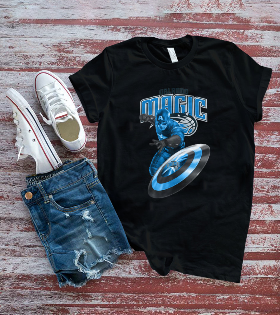 Orlando Magic Captain America Fans Assemblage T-Shirt