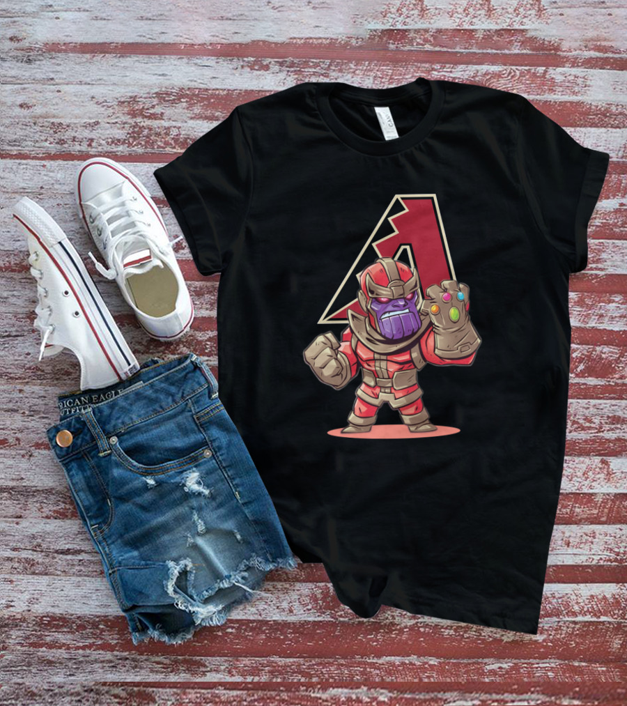 Thanos Arizona Diamondbacks Infinity Gauntlet Crossover T-Shirt