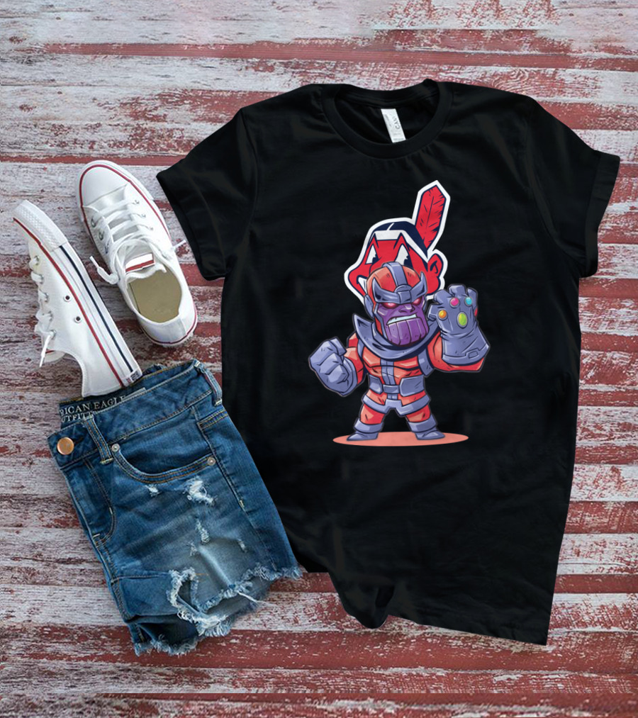 Thanos Meets Cleveland Indians Fans Iconic Crossover T-Shirt