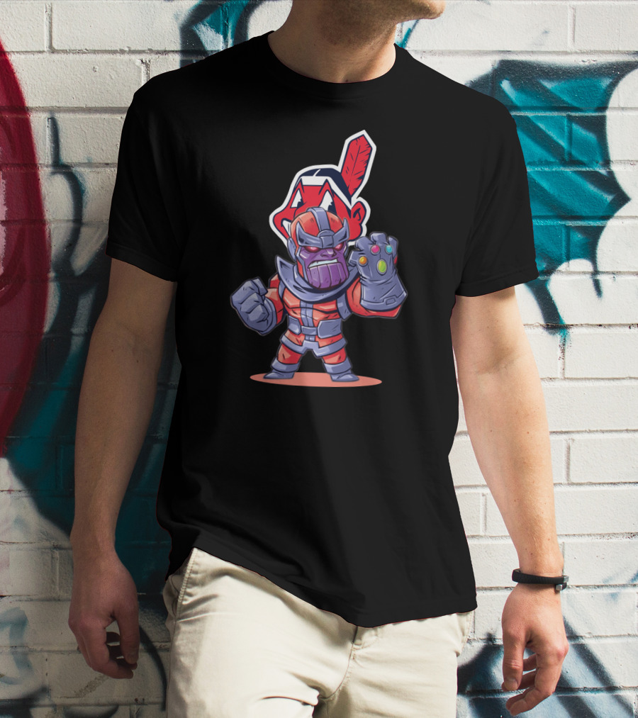 Thanos Meets Cleveland Indians Fans Iconic Crossover T-Shirt