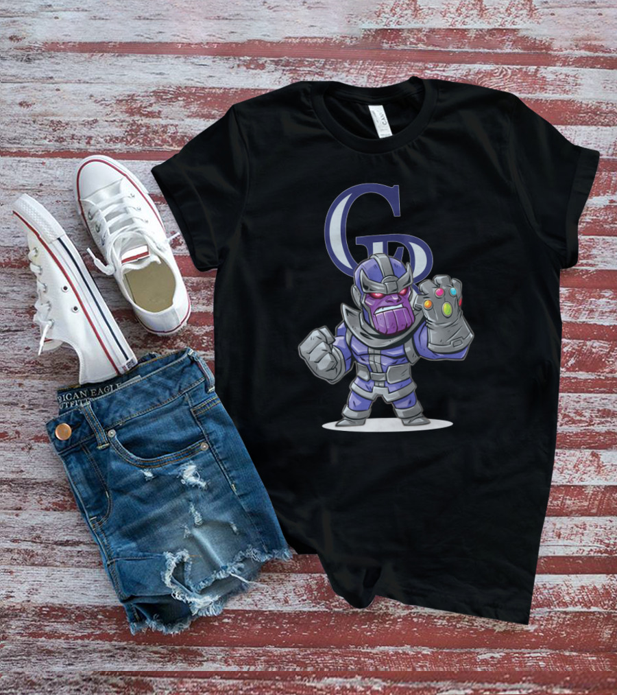 Thanos Colorado Rockies Fans Crossover With Infinity Gauntlet And Team T-Shirt