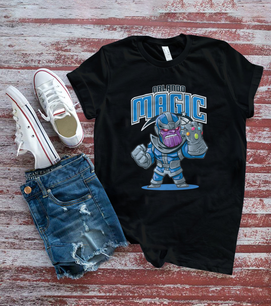 Orlando Magic Thanos Infinity Gauntlet Fan Crossover T-Shirt