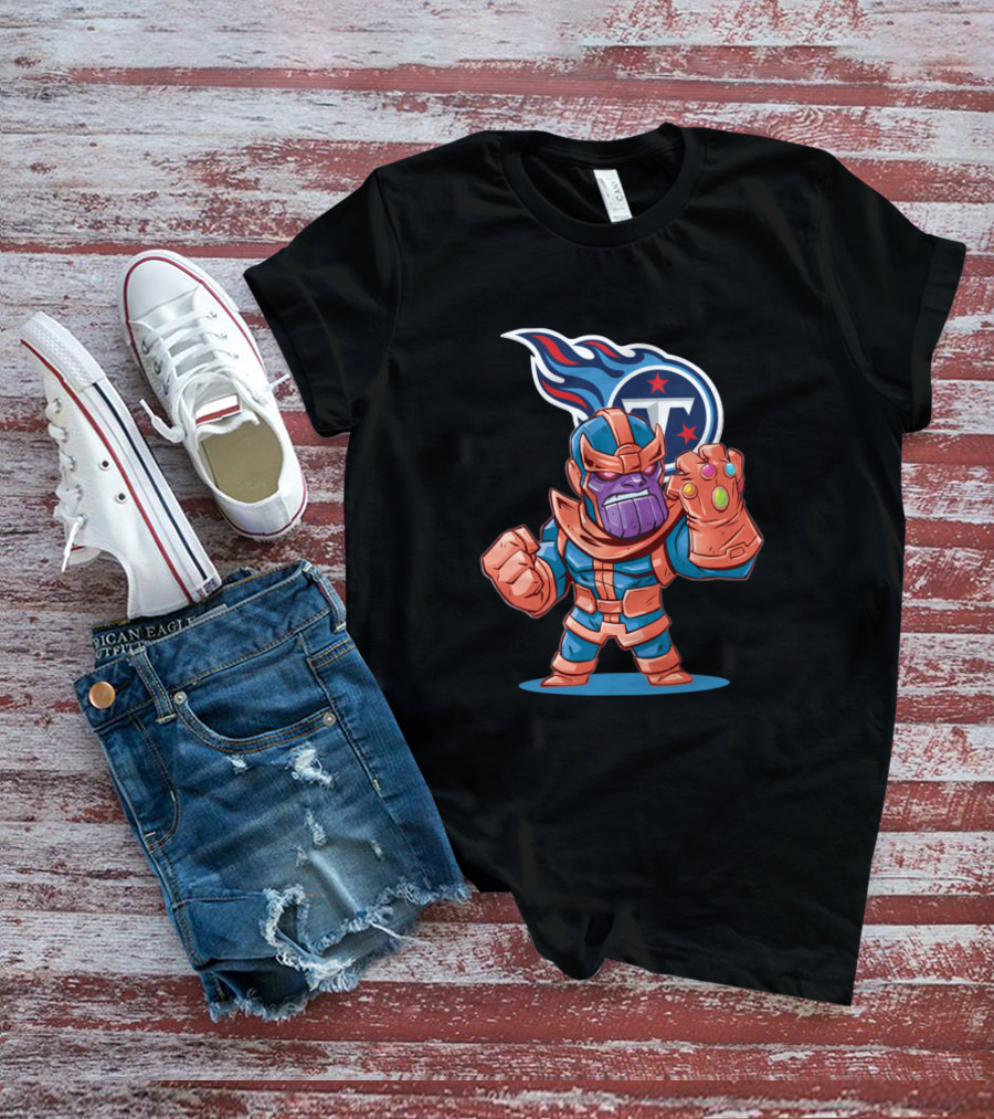 Thanos Tennessee Titans Crossover Fans Marvel Nfl Collaboration T-Shirt