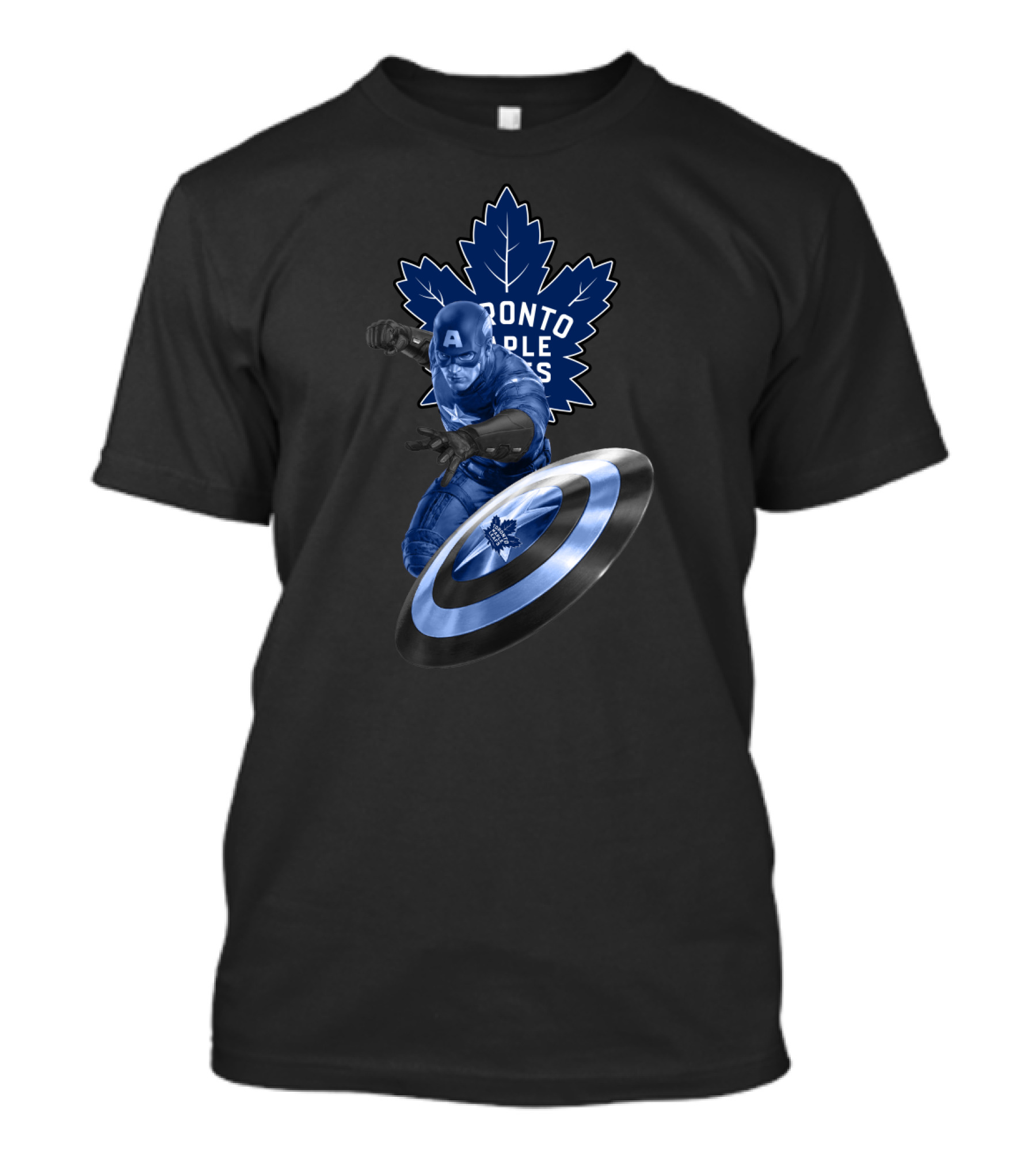 Toronto Maple Leafs Captain America Crossover With Maple Leaf Shield T-Shirt