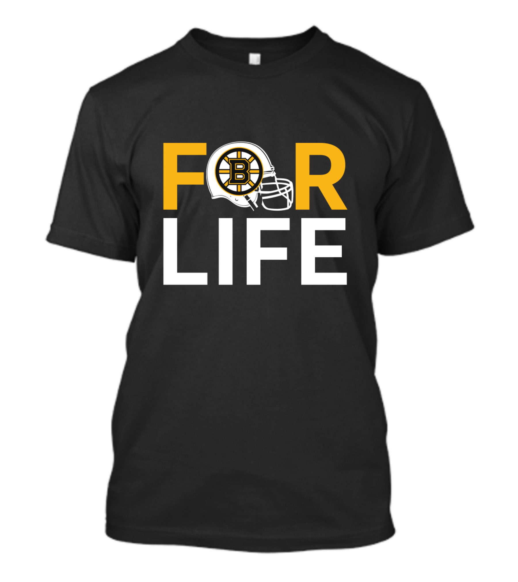 Boston Bruins Helmet Logo For Life Fans T-Shirt