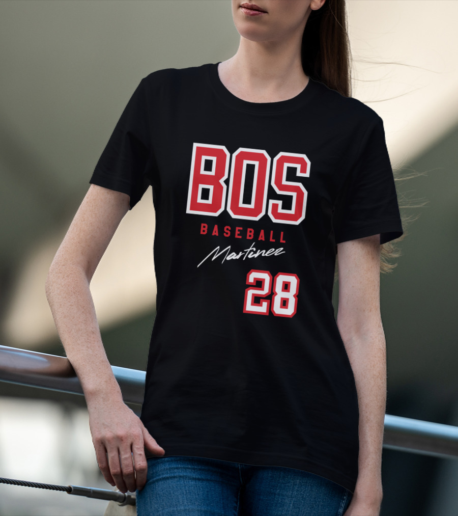 BOS Baseball Martinez 28 Boston Red Sox J D Martinez Fans T-Shirt