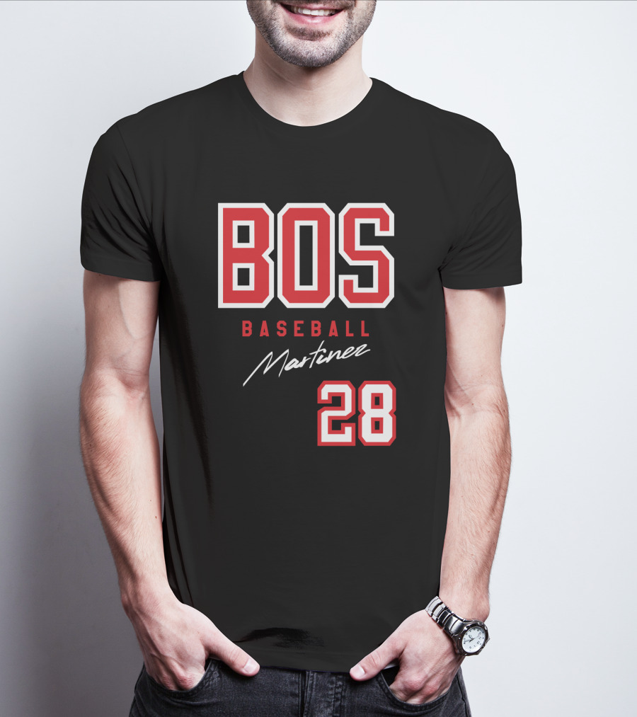 BOS Baseball Martinez 28 Boston Red Sox J D Martinez Fans T-Shirt