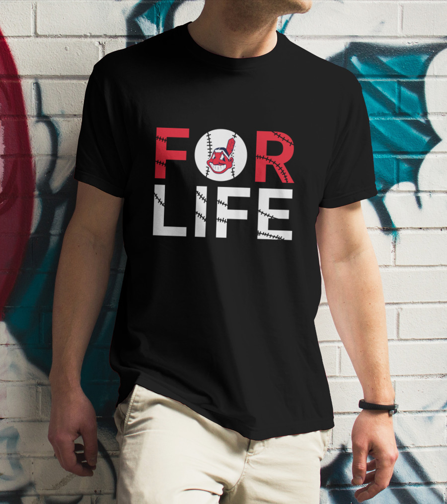 Cleveland Indians Baseball For Life Fan Pride T-Shirt