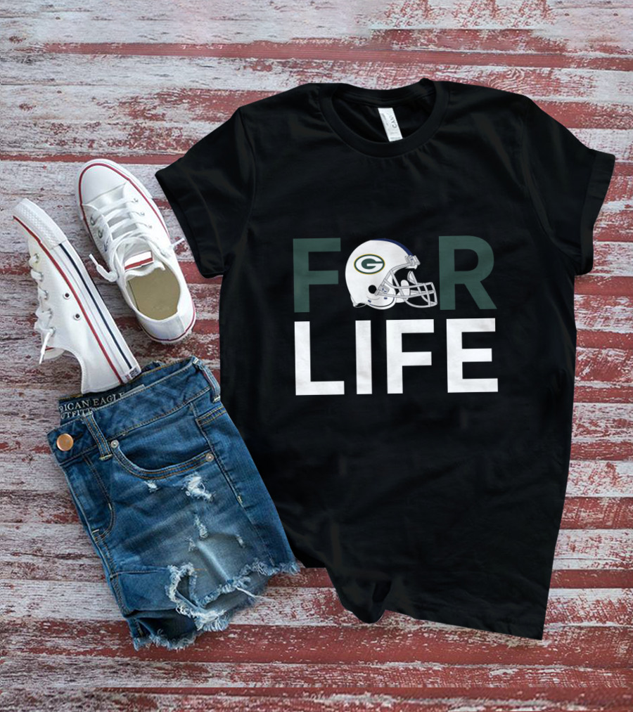 Green Bay Packers Helmet Fanatic Pride For Life T-Shirt