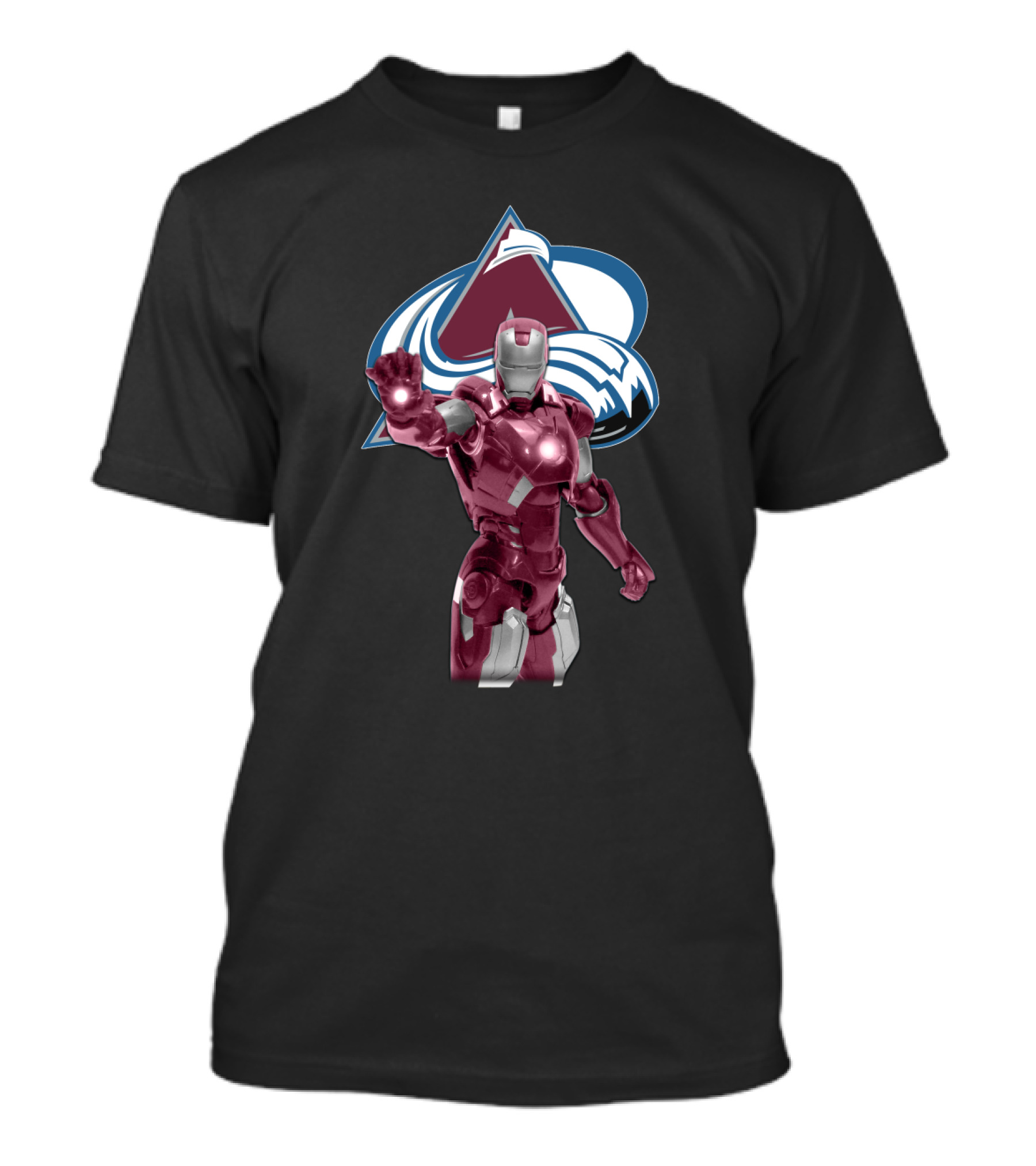 Iron Man Marvel Crossover With Colorado Avalanche NHL T-Shirt