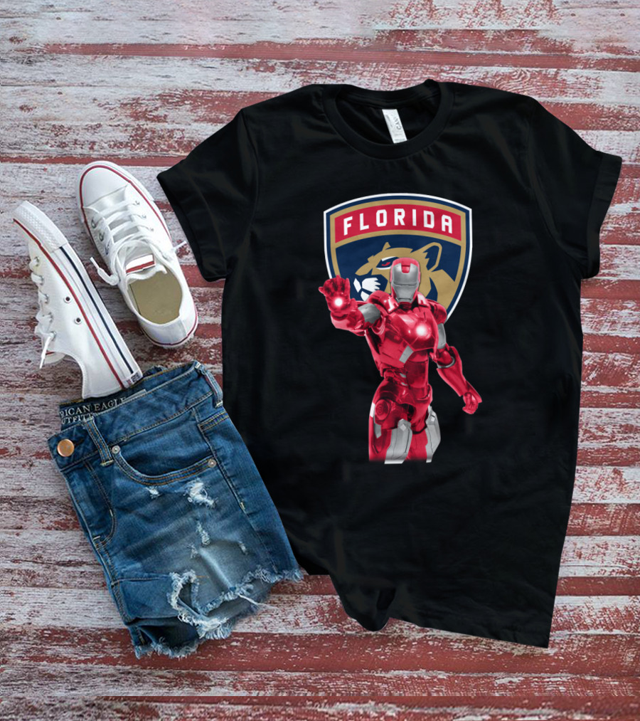 Iron Man Florida Panthers Crossover T-Shirt