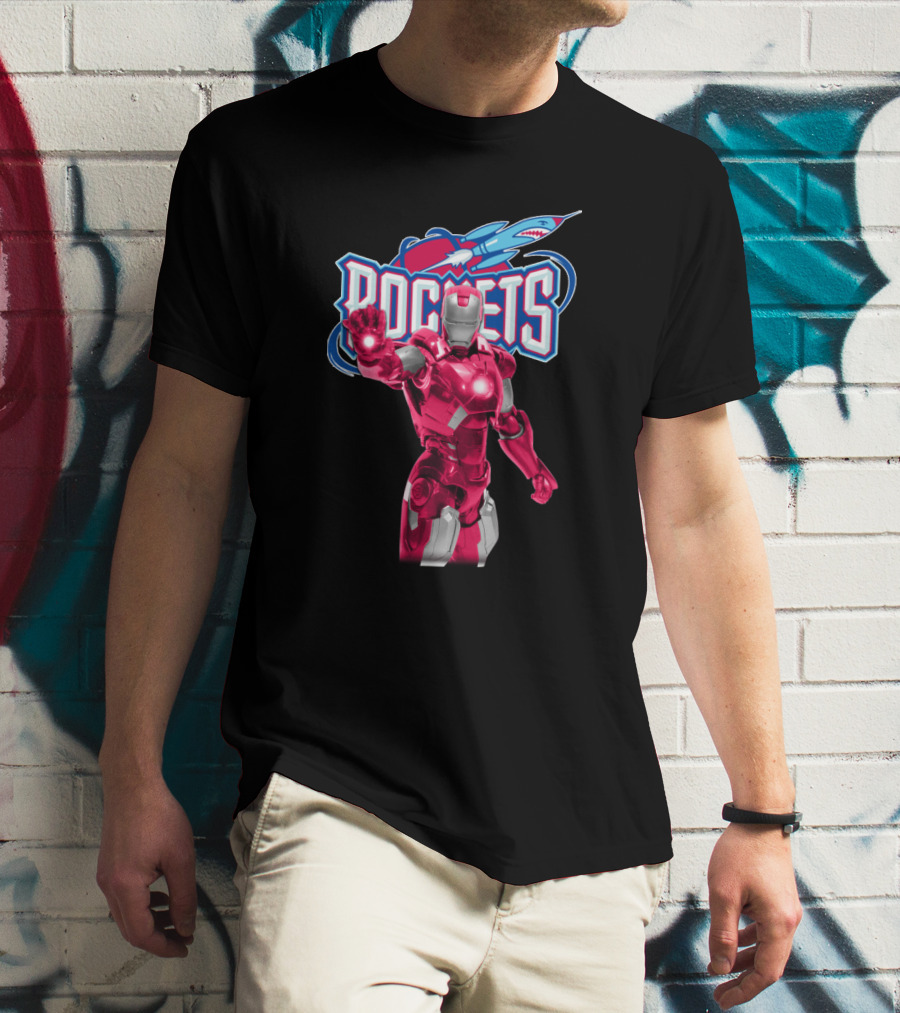 Iron Man Inspired Houston Rockets Enthusiast Gear T-Shirt