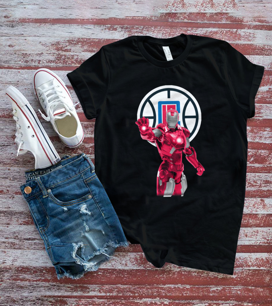 Iron Man La Clippers Basketball Hero Crossover T-Shirt