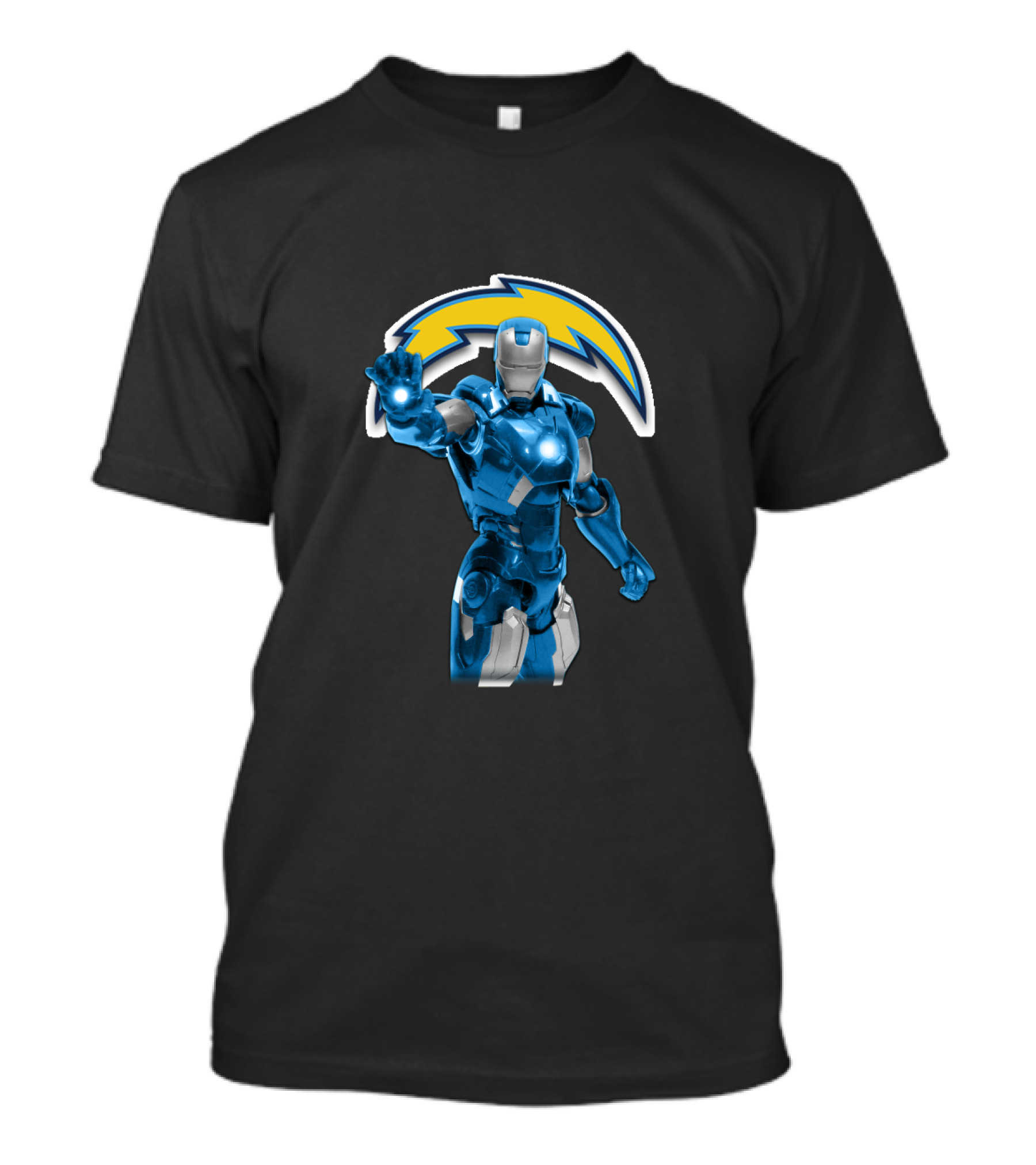 Iron Man Los Angeles Chargers Nfl Fan Crossover T-Shirt