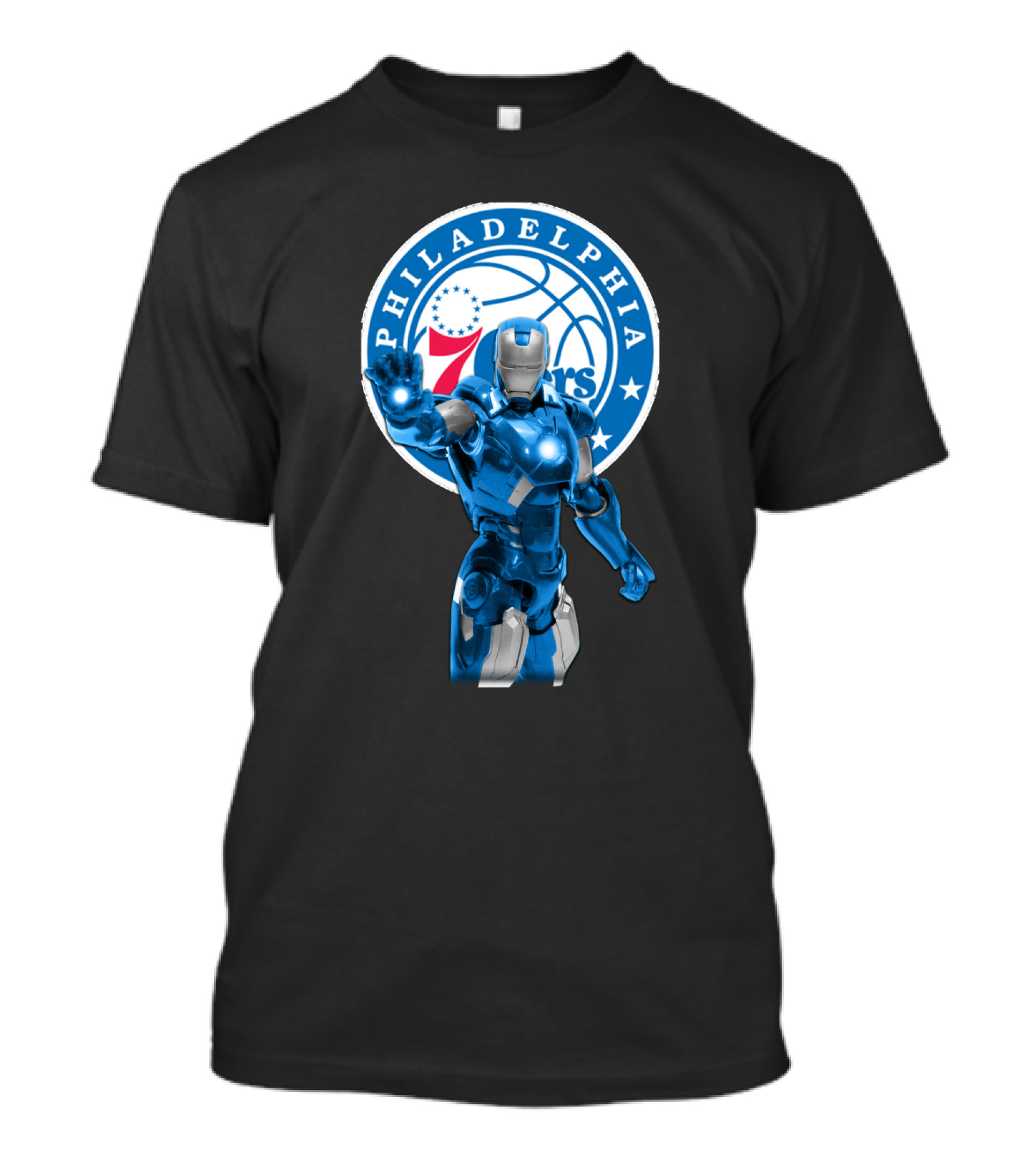 Iron Man Philadelphia 76ers Basketball Crossover Fans T-Shirt