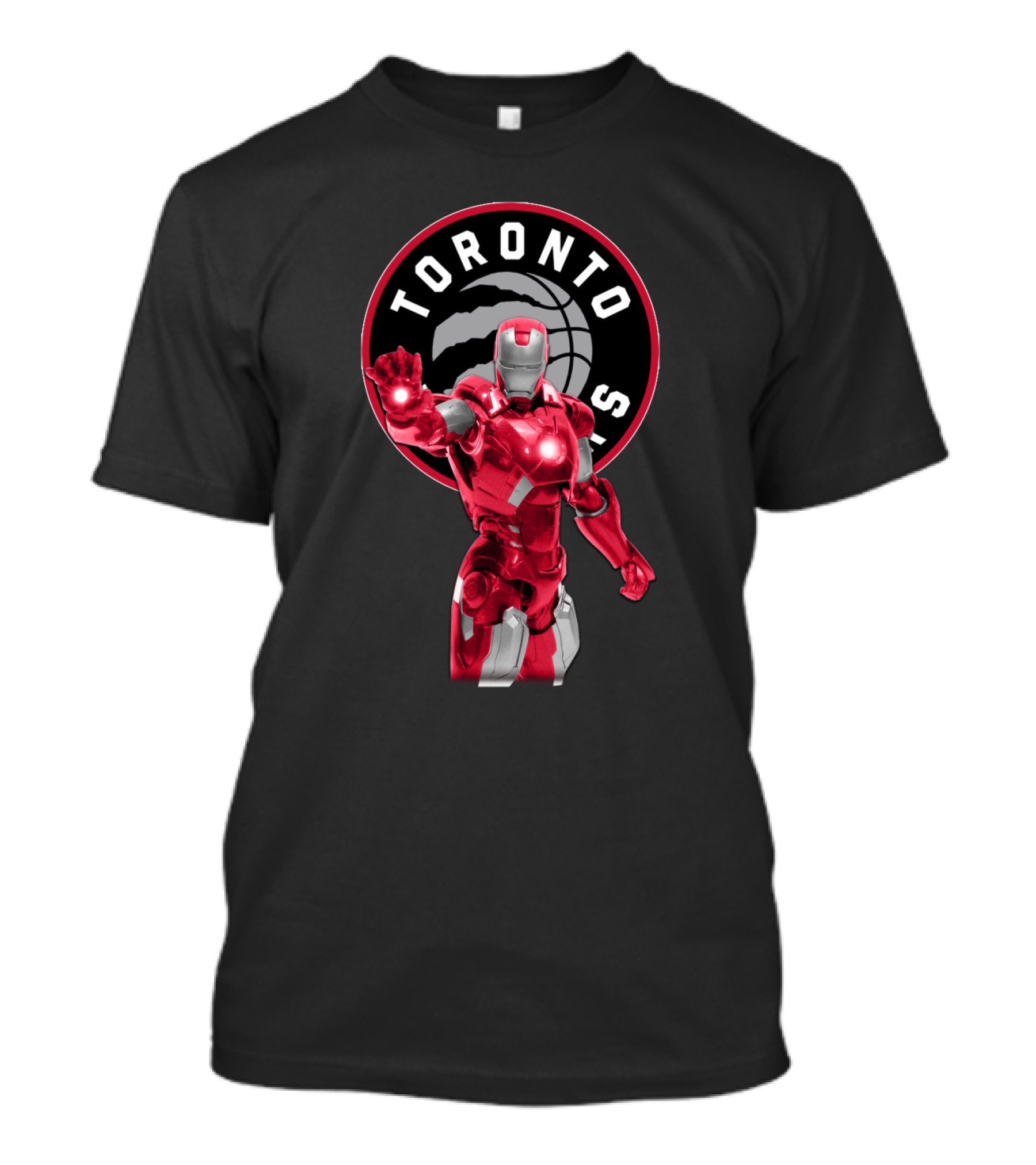 Iron Man Marvel Red Armor Toronto Raptors Basketball Fans T-Shirt