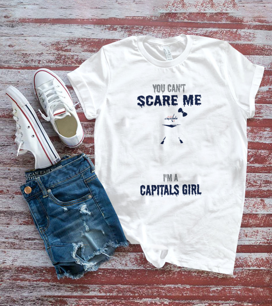 Jason Voorhees Hockey Mask You Can't Scare Me I'm A Capitals Girl T-Shirt
