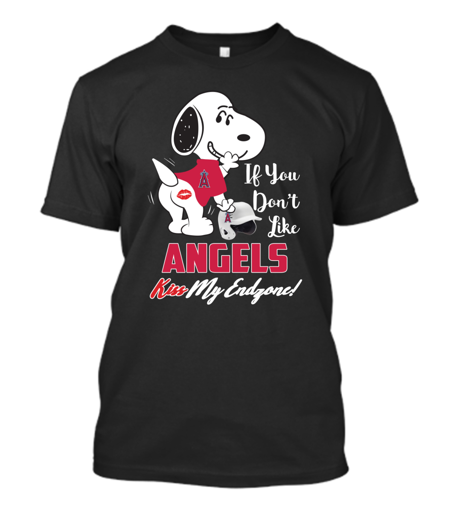 Snoopy If You Don’t Like Angels Kiss My Endzone Los Angeles Angels Fans T-Shirt