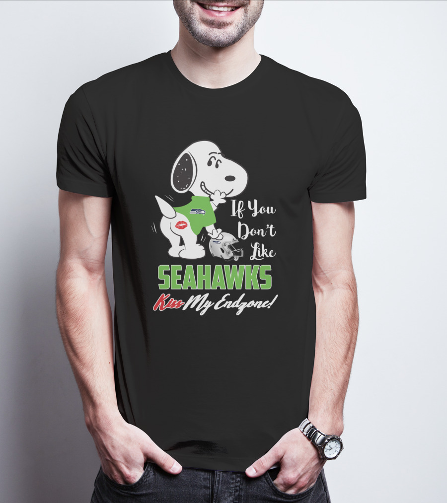 Snoopy If You Don't Like Seahawks Kiss My Endzone T-Shirt
