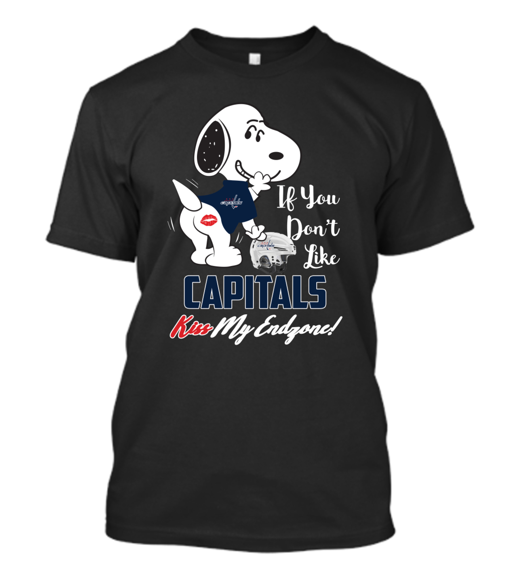 If You Don’t Like Capitals Kiss My Endzone Snoopy Washington Capitals Fans T-Shirt