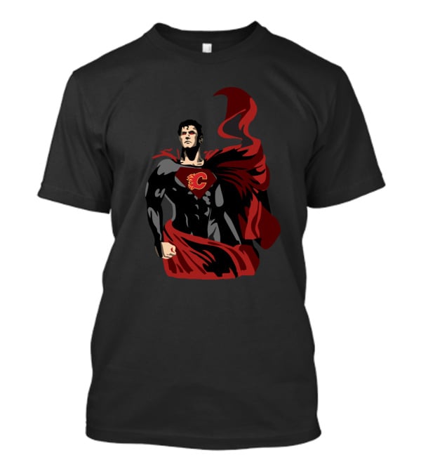 Superman Calgary Flames Crossover For Fans T-Shirt