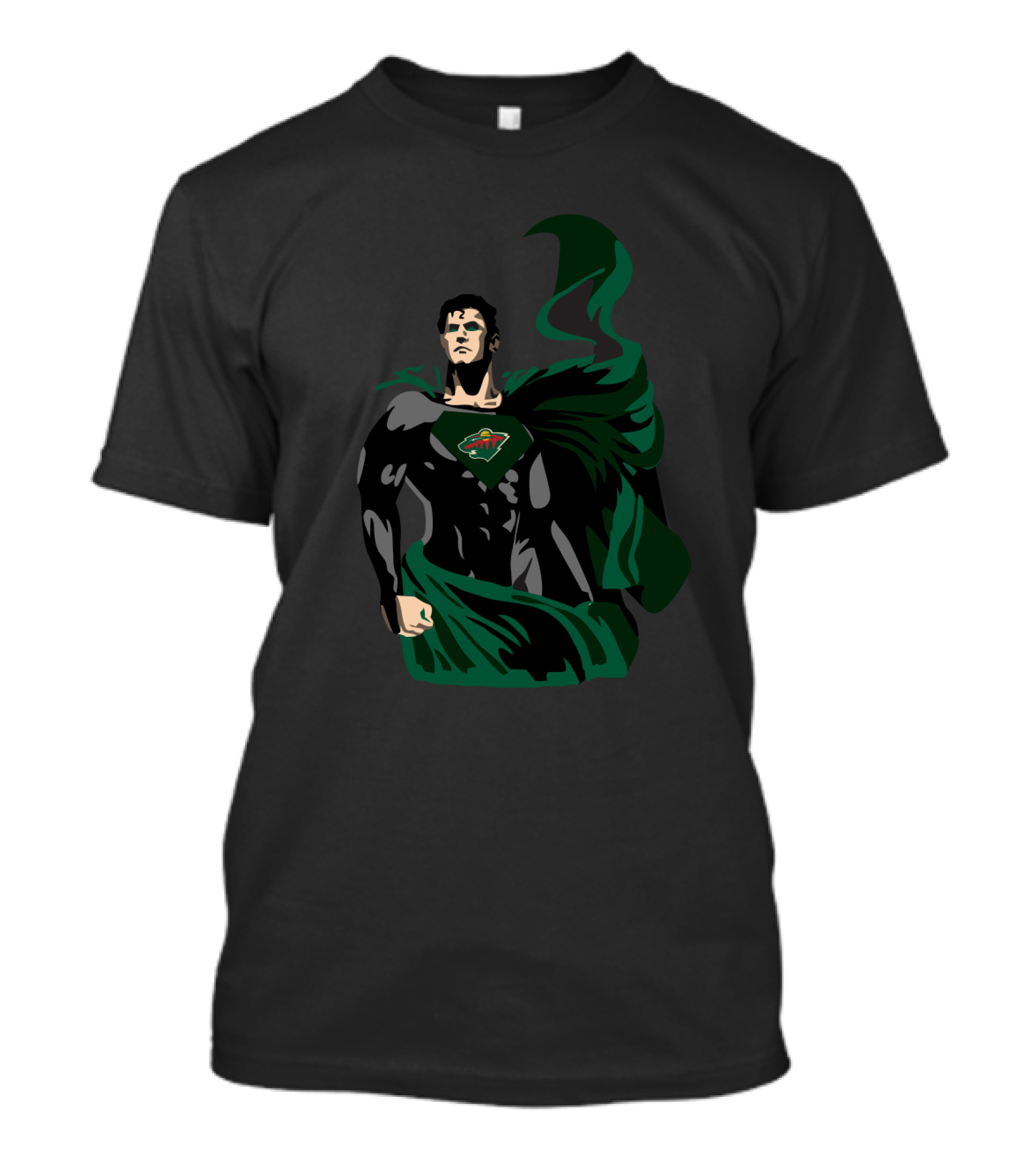 Superman Minnesota Wild Fan Logo Combination T-Shirt