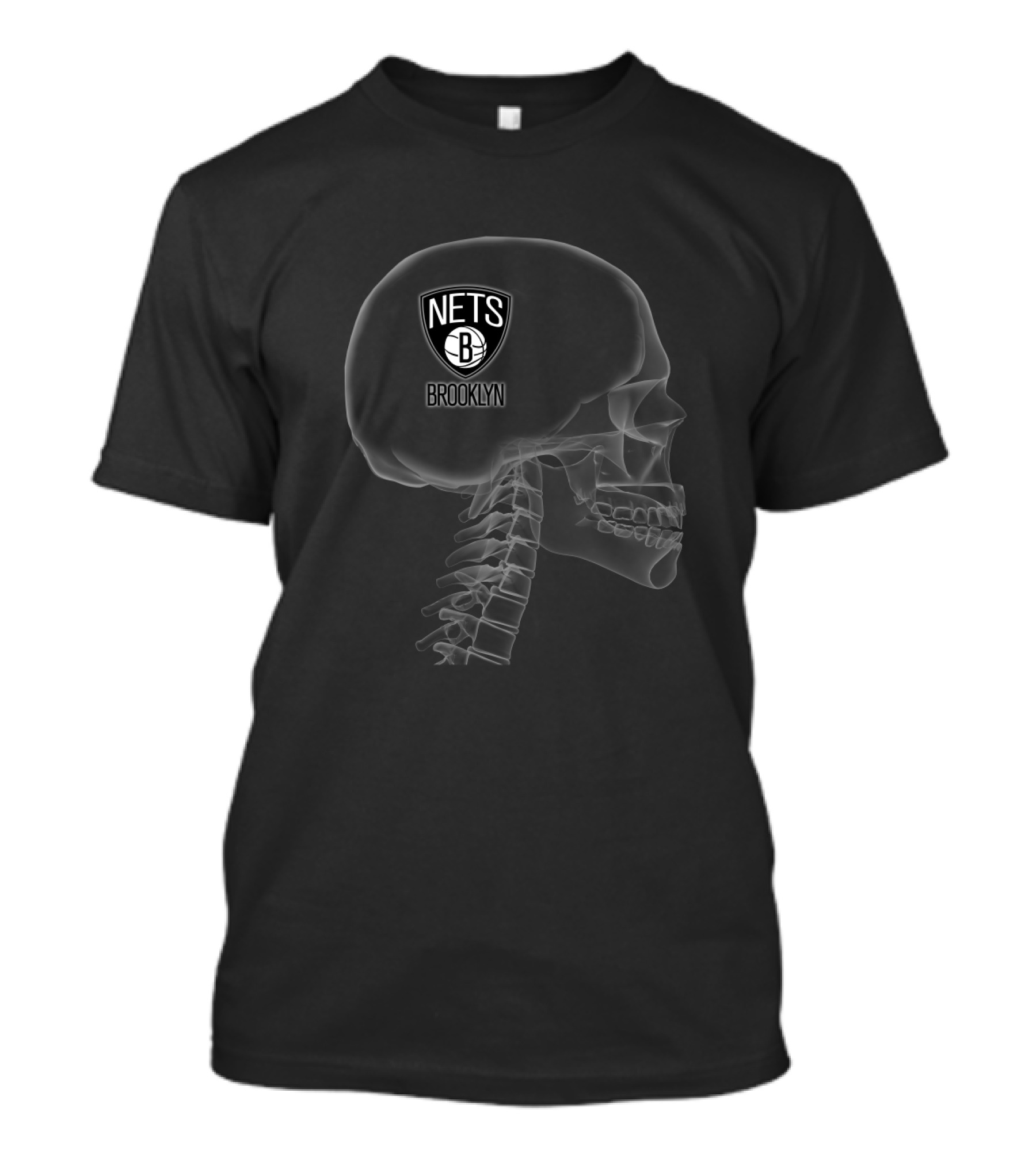 Brooklyn Nets Skull Halloween Fan T-Shirt