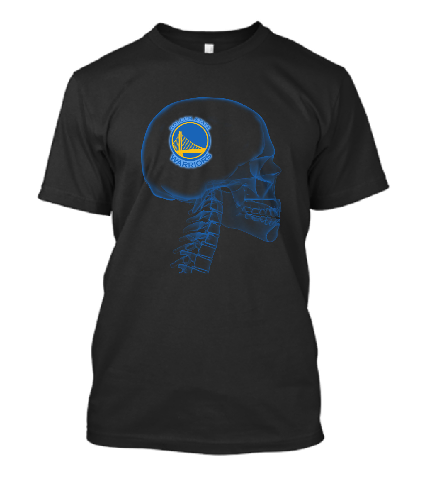 Golden State Warriors Logo X-Ray Brain Halloween T-Shirt