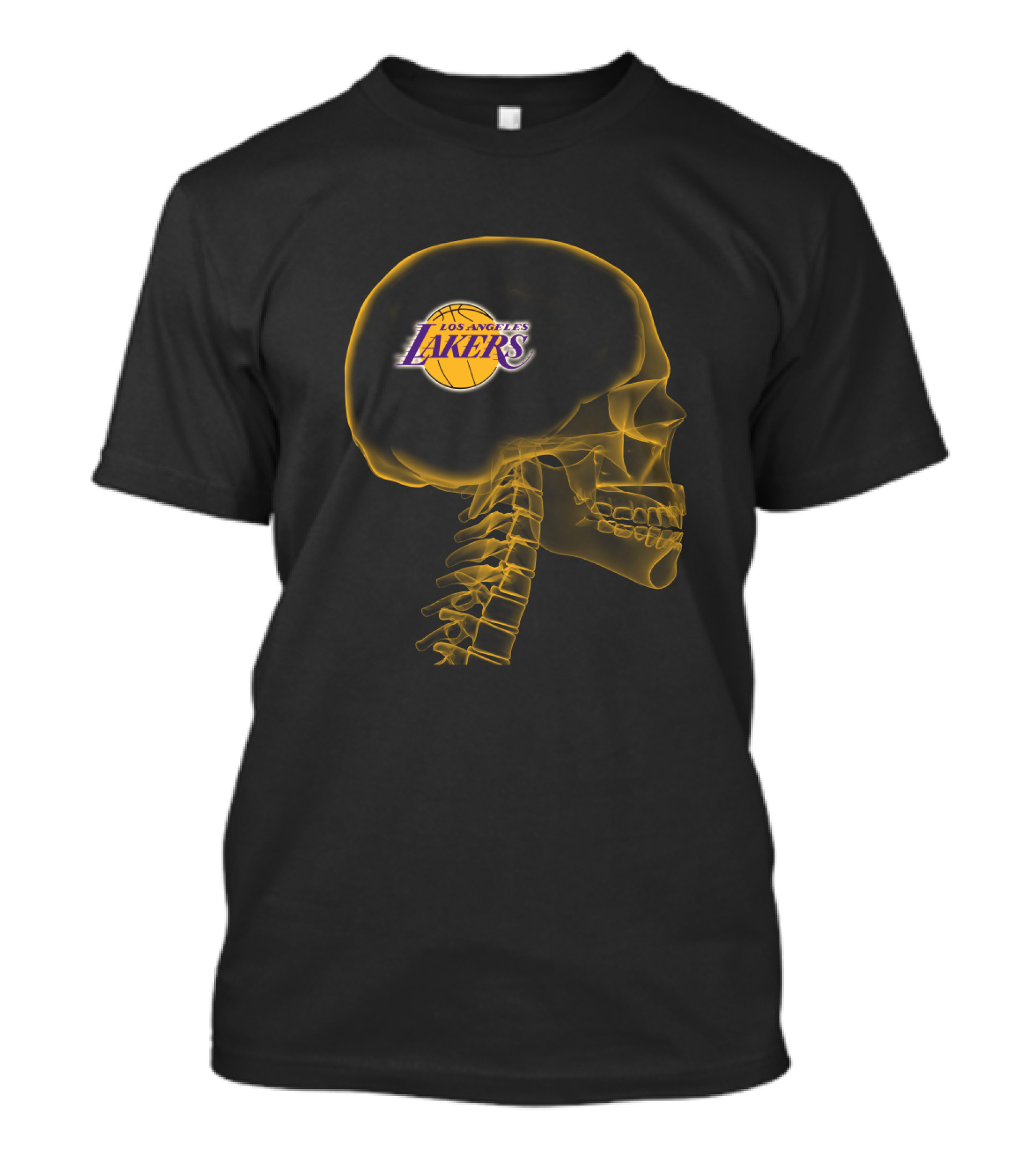 Los Angeles Lakers Inside My Brain Halloween Skeleton T-Shirt