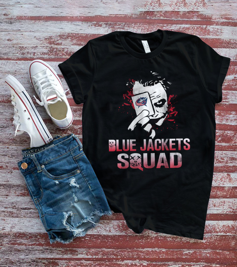 Blue Jackets Squad Joker Style Columbus Blue Jackets Fans T-Shirt