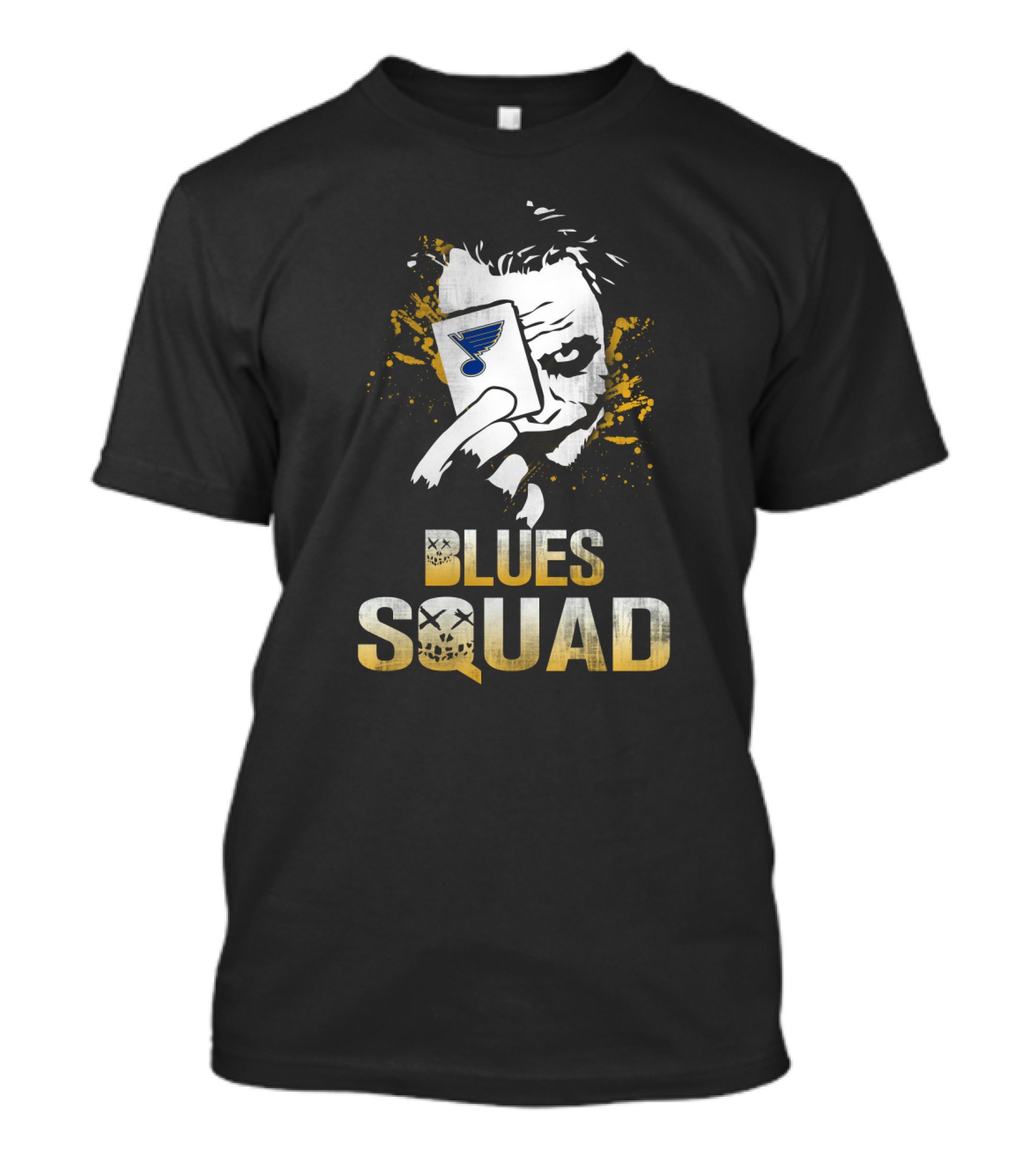 Blues Squad Joker Holding St. Louis Blues Card T-Shirt