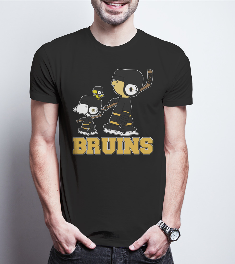 Snoopy Woodstock Boston Bruins Hockey Gear Fans T-Shirt