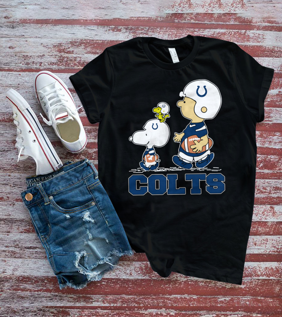 Snoopy Woodstock Indianapolis Colts Team Spirit T-Shirt