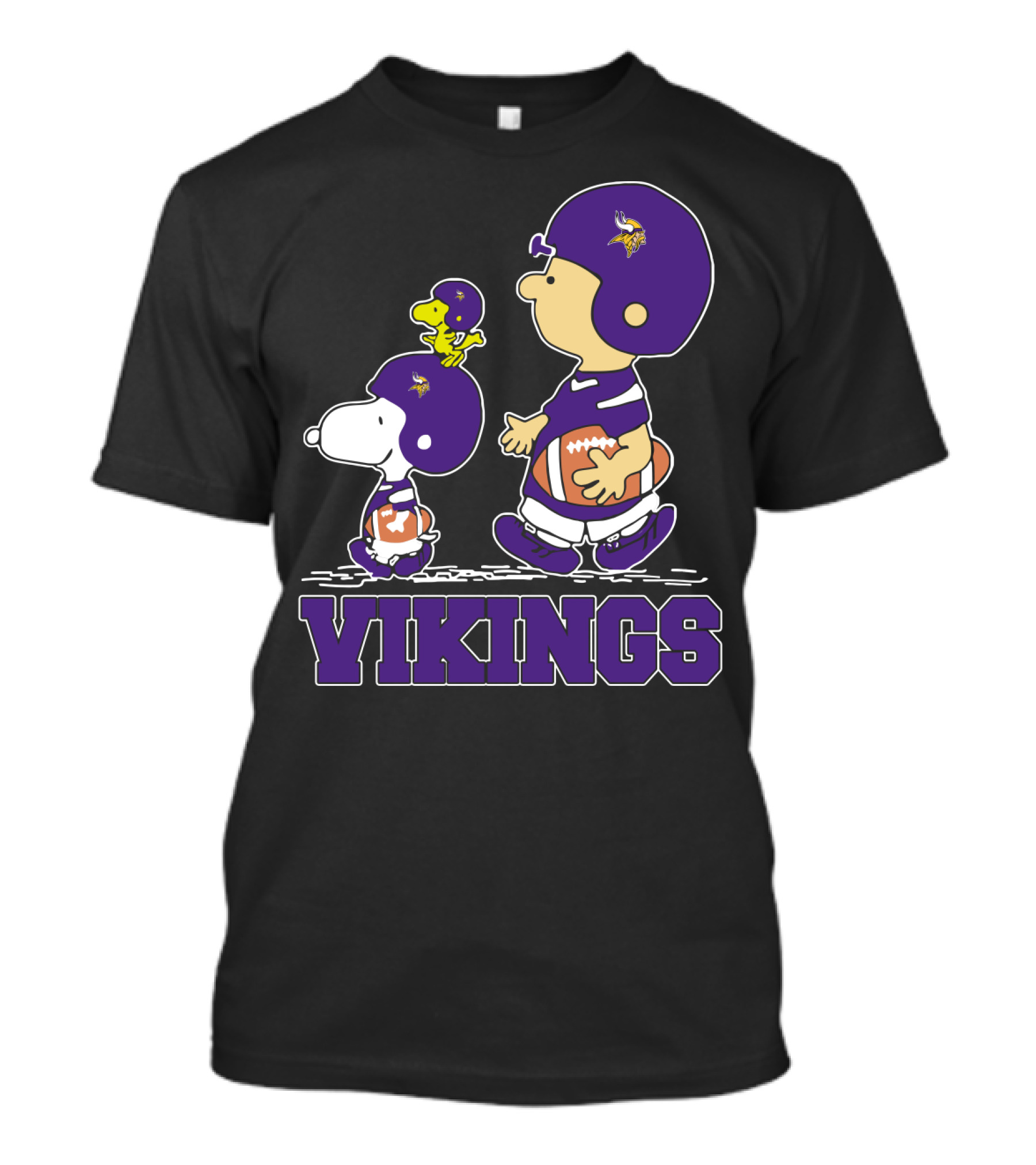 Snoopy Woodstock Charlie Brown Minnesota Vikings Fans T-Shirt
