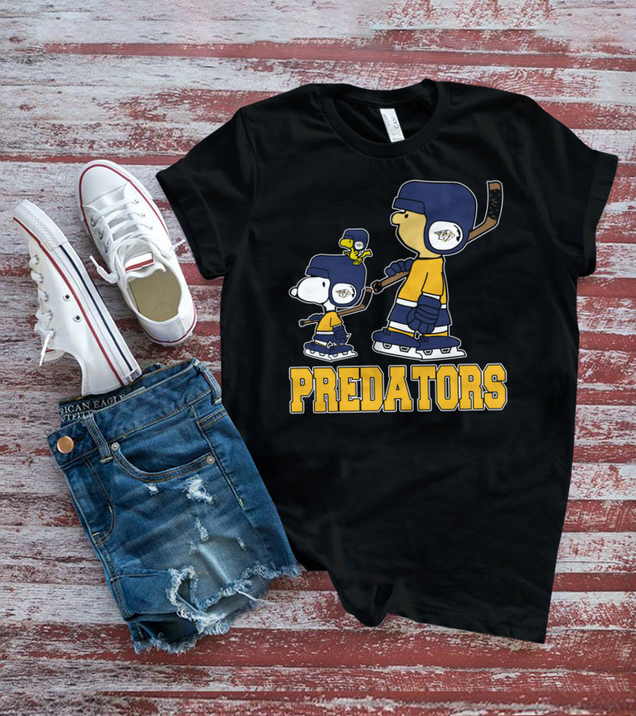 Nashville Predators Snoopy Woodstock Hockey Fans T-Shirt