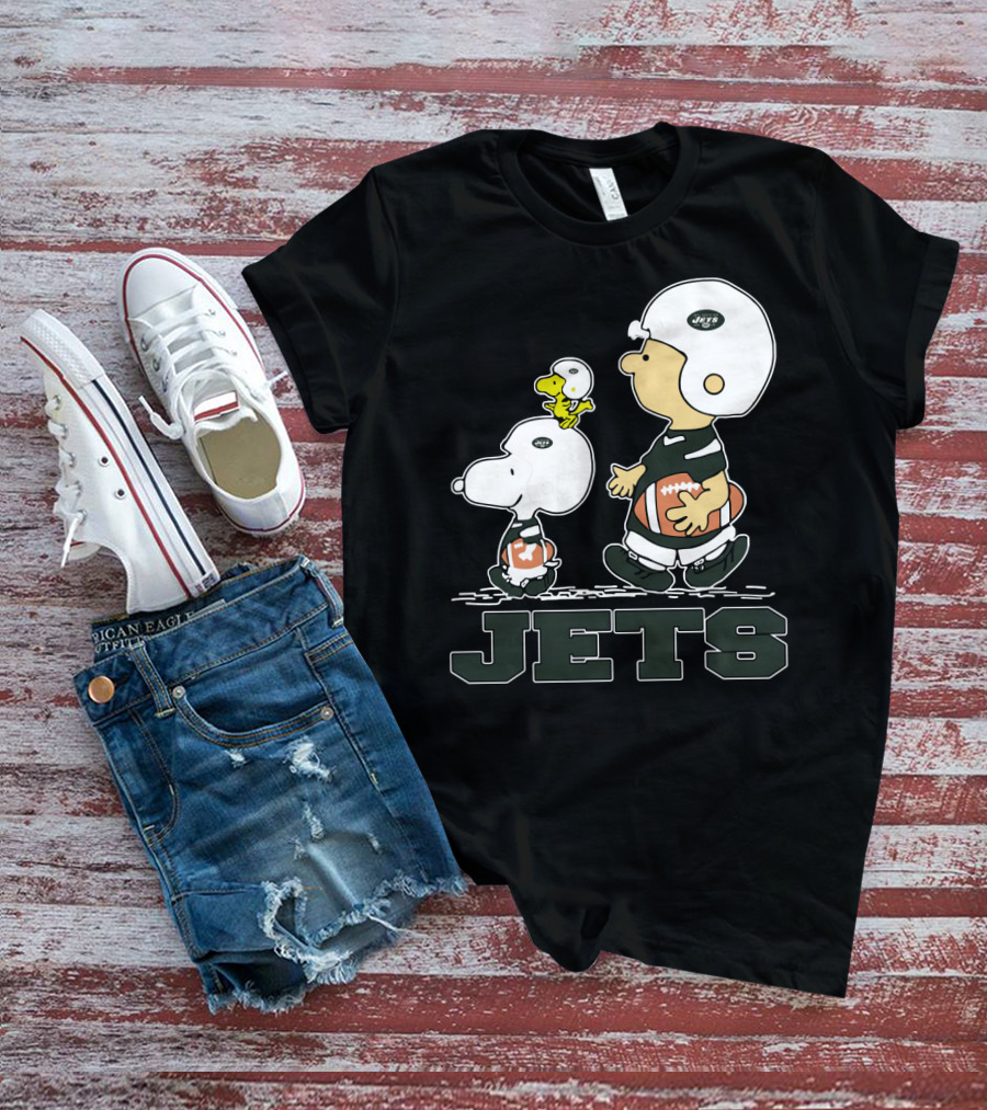 Snoopy And Woodstock New York Jets Football Fans T-Shirt