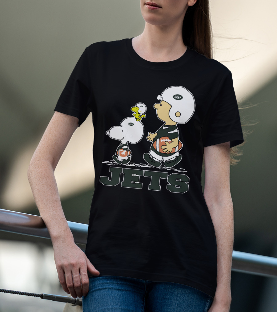 Snoopy And Woodstock New York Jets Football Fans T-Shirt