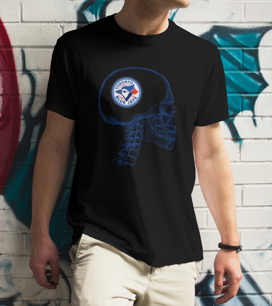 Toronto Blue Jays Skull Brain Halloween T-Shirt