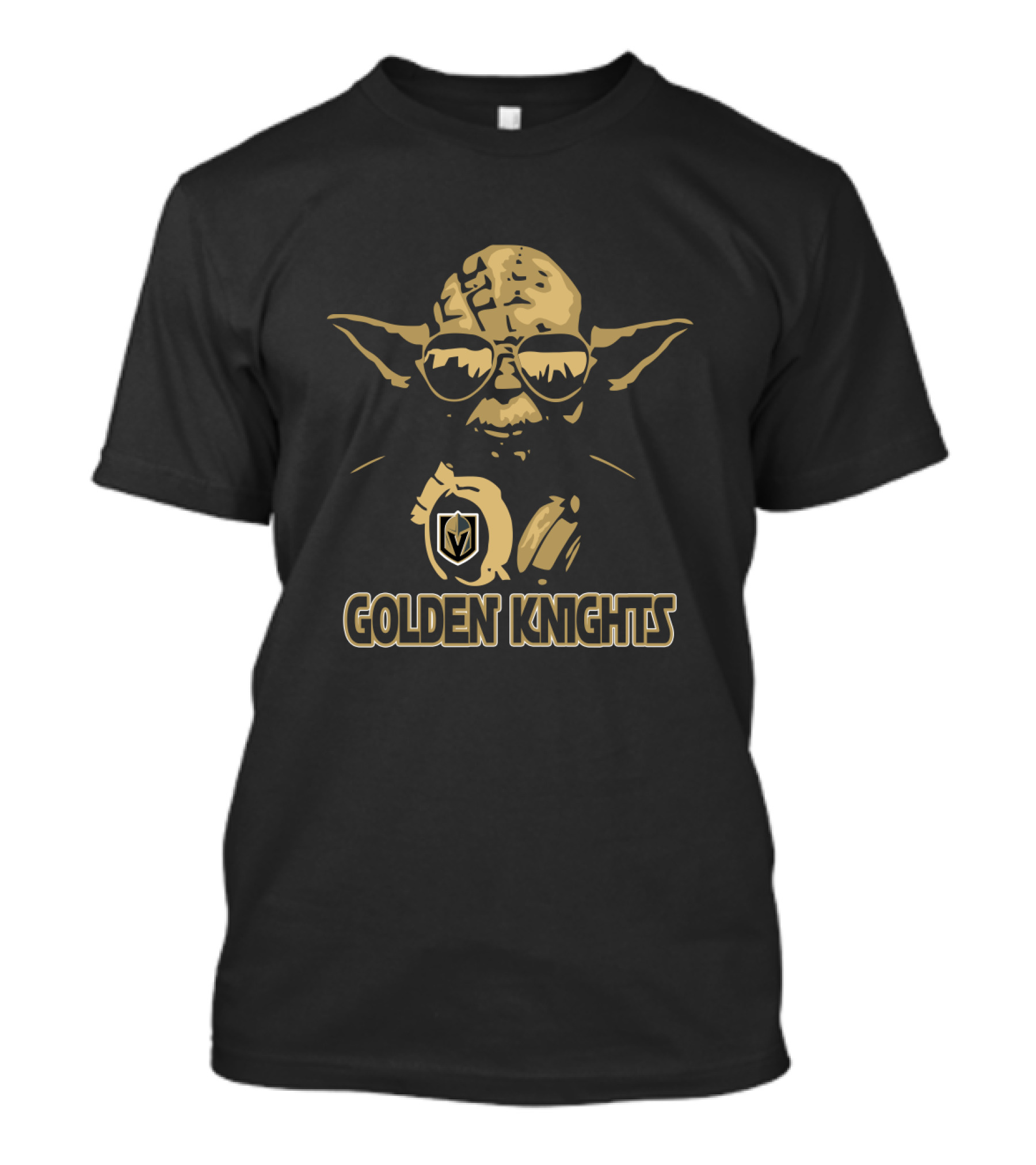 Yoda Vegas Golden Knights Star Wars Parody With NHL Inspired T-Shirt